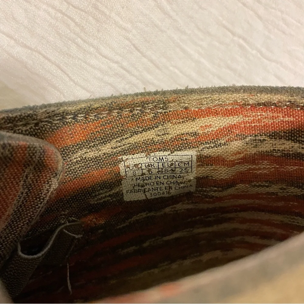 Toms Multicolor Striped Interior Shoes - Picture 8 of 9